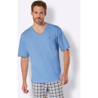 Witt Weiden Herren Schlafanzug-Shirt himmelblau von wäschepur men