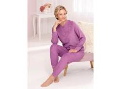 Schlafanzug WÄSCHEPUR Gr. 52/54, lila (orchidee, weiß) Damen Homewear-Sets Pyjamas von wäschepur