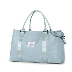 Weekender Reisetasche für Damen, Sporttasche, Sporttasche, Reisetasche, Übernachtungstasche, A-blau, Reisetasche von wassdins