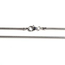 wawaki Basic Silber Kette Schlangen Unisex Halskette Sterling-Silber 925 Länge 50 cm von wawaki