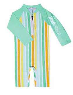 weVSwe Baby Mädchen Junge Langarm Badeanzug Einteiler Sonnenanzug UPF 50+ Sonnenschutz Rash Guard Grün Regenbogen 2 Jahre von weVSwe