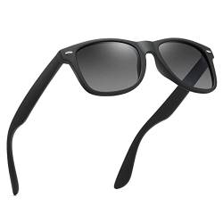 wearPro Sonnenbrille-Herren-Damen-Polarisiert-Rechteckig-Sonnenbrillen Unisex Retro Klassische Vintage Polarisierte Brille UV400 Schutz Classic Sunglasses Eckig für Fahren (2-schwar Farbverlauf Grau) von wearPro