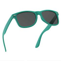 wearPro Sonnenbrille-Herren-Damen-Polarisiert-Rechteckig-Sonnenbrillen Unisex Retro Klassische Vintage Polarisierte Brille UV400 Schutz Classic Sunglasses Eckig für Fahren (Grüner Rahmen Grau) von wearPro