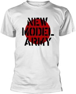 New Model Army Official Rock T Shirt Classic 'Logo' White T-Shirts & Hemden(Large) von wedding