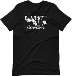 SLOWDIVE Fan Art Graphic Band Tee Shirt Short-Sleeve Unisex T-Shirt T-Shirts & Hemden(X-Large) von wedding