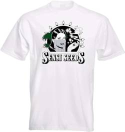 Sensi Seeds T Shirt Weed Ganja Marijuana White White T-Shirts & Hemden(X-Large) von wedding