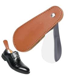 weiting Schuhanzieher, Schuhanzieher - Schuhanziehwerkzeug mit PU-Lederbezug | Schuhhelfer für unterwegs, Stiefel-Schuhlöffel für Männer, Frauen, Kinder von weiting