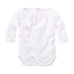 wellyou Baby und Kinder langarmbody/babybody mädchen und junge aus 100% Baumwolle, langarm body 2er Set in weiß, Weiß, 128 - 134 von wellyou