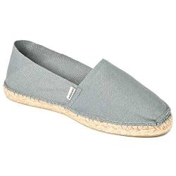 weltenmann Formentera – Klassische Slip-on Espadrilles aus Baumwolle mit Schuhbeutel, Hippo, 44, Handmade in Spain von weltenmann