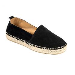 weltenmann Ibiza – Slip-on Espadrilles aus Wildleder mit Schuhbeutel, Navy, 45, Handmade in Spain von weltenmann