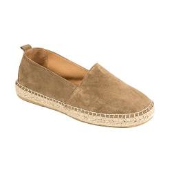 weltenmann Ibiza – Slip-on Espadrilles aus Wildleder mit Schuhbeutel, Sahara, 45, Handmade in Spain von weltenmann