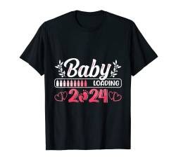 Baby is loading 2024 werdende Mütter 2024 Baby Vorhersage T-Shirt von werdende Mama 2024 Geschenk Vorhersage Baby Wunsch