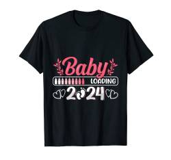 Baby is loading 2024 werdende Mütter 2024 Baby Vorhersage T-Shirt von werdende Mama 2024 Geschenk Vorhersage Baby Wunsch