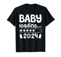 Baby loading 2024 Ich werde Mama 2024 Babyparty Baby kommt T-Shirt von werdende Mama 2024 Geschenk Vorhersage Baby Wunsch