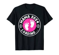 Mama 2024 wird geladen Baby auf dem Weg 2024 werdende Mama T-Shirt von werdende Mama 2024 Geschenk Vorhersage Baby Wunsch