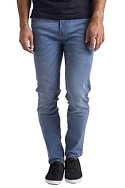 westAce Herren Flex Jeans Stretch Skinny Relaxed Slim Fit Casual Alle Taille Denim Hose, denim-blau, 36 W / 32 L von westAce