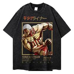 Attack on Titan T-Shirt Reiner Braun Printed Tee Anime The Armored Titan Kurzarm Sommer Lose Unisex Kostüm für Anime Fans von westtrend
