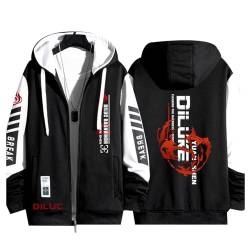 Genshin Impact Diluc Hoodies Zip Up Hoodie Diluc Grafik Y2K Harajuku Neuheit Sweatshirt von westtrend