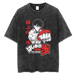 Hajime No Ippo T-Shirt IPPO Druck Kamagowa Boxing Gym T-Shirt Anime Washed Aged Vintage Retro T-Shirt von westtrend