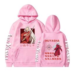 Inuyasha Kapuzenpulli Japanischer Anime Inuyasha Grafische Bedrukte Sweatshirt Inuyasha Cosplay Kostuum von westtrend