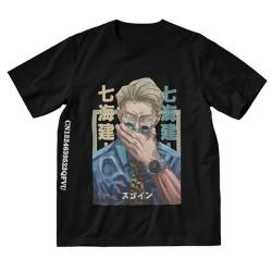 Jujutsu Kaisen Rundhalsausschnitt T-Shirts Unisex Pullover Itadori Yuji T-Shirts Nanami Kento Lose Casual Tee für Männer und Frauen von westtrend