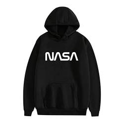 NASA Lässiger Hip-Hop-Hoodie Langarm-Druck-Pullover NASA-Hoodie für Damen und Herren von westtrend