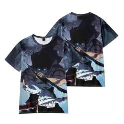 Solo Leveling T-Shirt Jin Woo Sung Grafik 3D Druck T-Shirt Solo Leveling Cospaly Kostüm Männer Frauen Kurzarm T-Shirt Tops von westtrend
