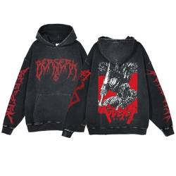 westtrend Anime Berserk Hoodie Baumwolle gewaschen Langarm Unisex Kapuzenpulli von westtrend