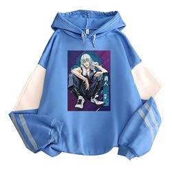 westtrend Anime Jujutsu Kaisen Mahito Hoodie Mahito Hoodie Anime Jujutsu Kaisen Farbe Raglan Cosplay Sweatshirt Candy Farbe Sweatshirts Mahito Sweatshirts Pullover für Männer Frauen von westtrend