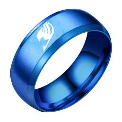 westtrend Fairy Tail Nastu Nastu Ringe Anime Logo Charakter Fairy Tail Finger Ringe Cosplay Prop Nastu Happy Laser Carving Ringe Trendy Dekoration von westtrend