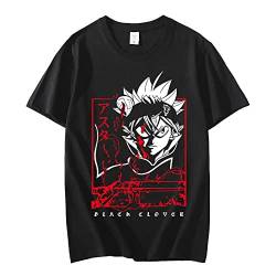 westtrend Japanisches Anime Black Clover T-Shirt Asta Oberteile Sommer Casual Kurzarm S-4XL von westtrend