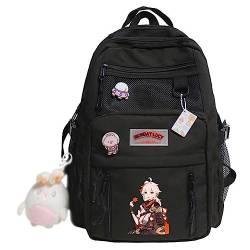 westtrend Jungen und Mädchen Genshin Impact Anime Cosplay Rucksack Reisetaschen Cute Cartoon Rucksack Schulranzen Rucksack Tasche von westtrend
