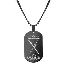 westtrend Sword Art Online Anhänger Halskette Anime Peripherie Kirigaya Kazuto Yuuki Asuna Unisex Mode Halskette Schmuck Zubehör von westtrend