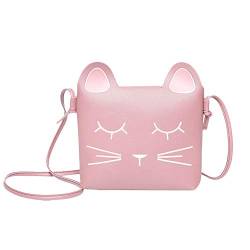 whatUneed Nette kleine Mädchen Umhängetasche Handtasche Geldbörse, Prinzessin Mini Taschen, Cat Cross Body Messenger Bag (pink) von whatUneed