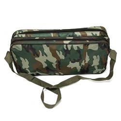 wiianoxd Multifunktionale Outdoor-Camouflage-Angeltasche, große Kapazität, Doppelreißverschluss, Segeltuch, Angeltasche, einfach zu bedienen, camouflage grün von wiianoxd