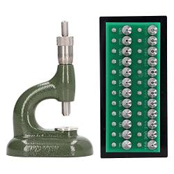 wiianoxd Uhren-Reparaturwerkzeug, Uhren-Press-Set, Gehäuserückseite, Uhrmacher-Schmuckwerkzeug, Aluminiumlegierung, grün, mit 48 Stanzformen, siehe abbildung von wiianoxd