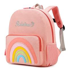 willikiva Auto Dinosaurier Kleinkind Kinder Rucksack für Jungen und Mädchen Kinder Wasserdichte Vorschule Tasche (Regenbogen) von willikiva