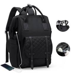 Baby Lässig Wickelrucksack Wickeltasche Schwarz Groß,Wasserdichter Wickeltaschen Rucksack,Babytasche Multifunktional für Mama und Papa von winspansy