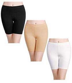 wirarpa Boxershorts Damen 3er Pack Lang Baumwolle Unterwäsche Weich Panties Hosen Unter Kleid Größe 4XL von wirarpa