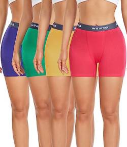 wirarpa Damen Boxershorts Baumwolle Radlerhose Damen Kurze Panties unter Kleid 4er Pack Größe XL von wirarpa