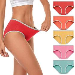 wirarpa Pantys Damen Unterhosen Baumwolle Hipster Unterwäsche Frauen Niedrige Taille Panties Mehrpack Größe 2XL von wirarpa