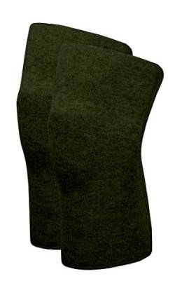 Angora Kniewärmer von wobera, schwere Ausführung 50% Angora (Gr. L, Farbe: jägergrün) von wobera ANGORA