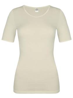 wobera ANGORA Damen-Unterhemd mit ½ Arm mit 40% Angora und 60% Baumwolle (Gr. S, Farbe: wollweiß) von wobera ANGORA