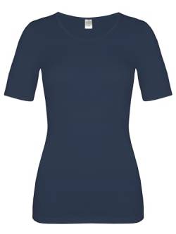 wobera ANGORA Damen-Unterhemd mit ½ Arm und 50% Angora, 30% Schurwolle und 20% Polyamid (Gr. XL, Farbe: Marine) von wobera ANGORA