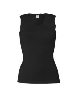 wobera ANGORA Damen-Unterhemd ohne Arm oder Tanktop und 50% Angora, 30% Schurwolle und 20% Polyamid (Gr. M, Farbe: schwarz) von wobera ANGORA