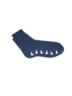wobera ANGORA Fußwärmer oder Socken mit Anti-Rutsch-Noppen in Häschenform (Gr. M/2 (38-42), Farbe: jeansblau) von wobera ANGORA