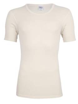 wobera ANGORA Herren-Unterhemd mit ½ Arm (Material: 70% Schurwolle kbT und 30% Seide) (Gr. L/7, Farbe: naturweiß) von wobera ANGORA