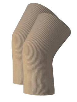 wobera ANGORA elasthisch gestrickte Gelenkwärmer ohne Nähte für Knie, Fußgelenk und Ellenbogen mit 45% Angora (Gr. M, Farbe: beige) von wobera ANGORA