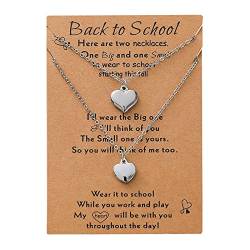 wojonifuiliy01 Herz Halskette Set Modeschmuck - Back to School - Mom&Me - Necklace Women Charme-Vintage Schmuck Choker Chain Schlüsselbein Kette Halskette Damen mit Anhänger (A, One Size) von wojonifuiliy01