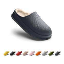 wolkensohle Hausschuhe Herren Damen Wasserdicht Rutschfeste Winterschuhe Warme Plüsch Cozy Slippers Leichte Reinigung Schlappen von wolkensohle